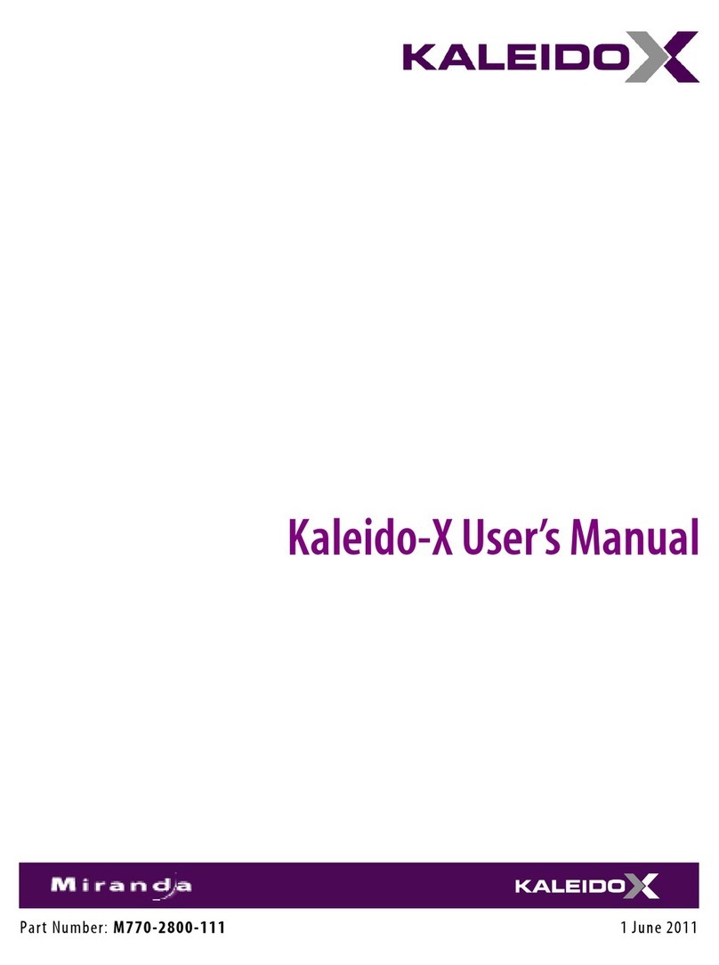 Miranda Kaleido-X user manual Miranda Kaleido-X user manual