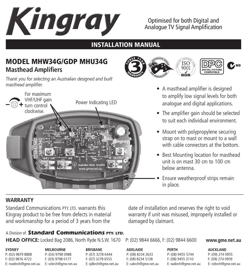 Kingray MHW34G User manual