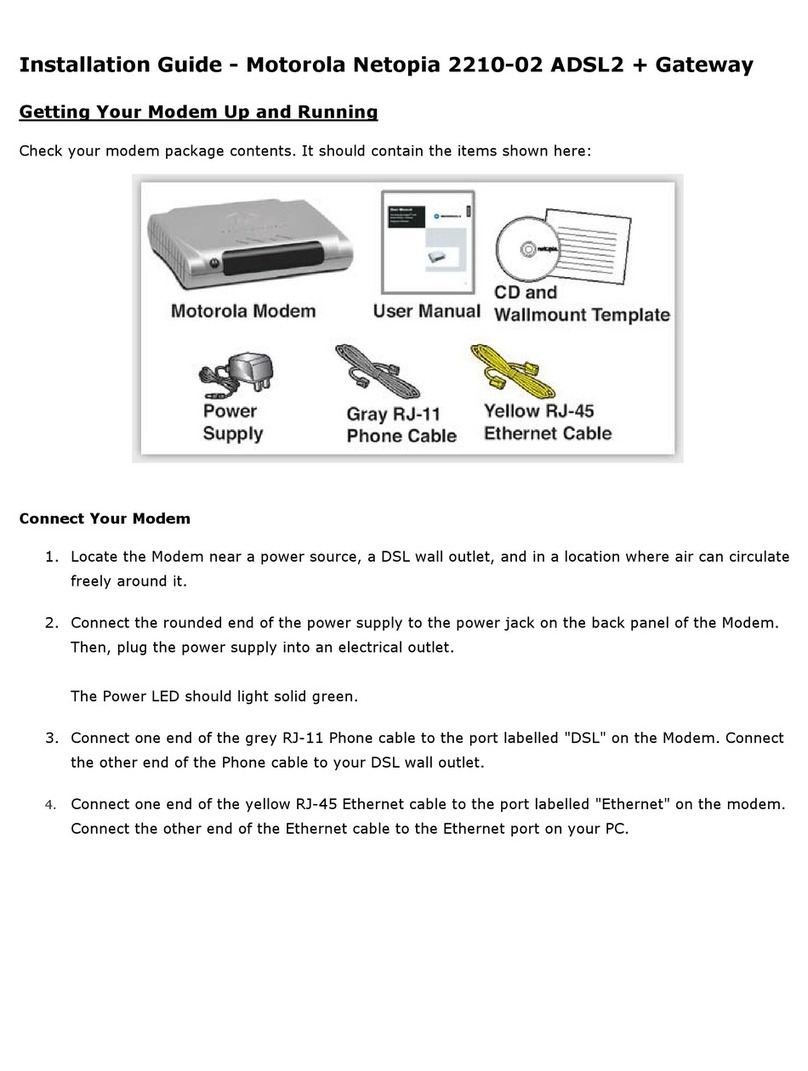 Motorola NETOPIA 2210-02 User manual