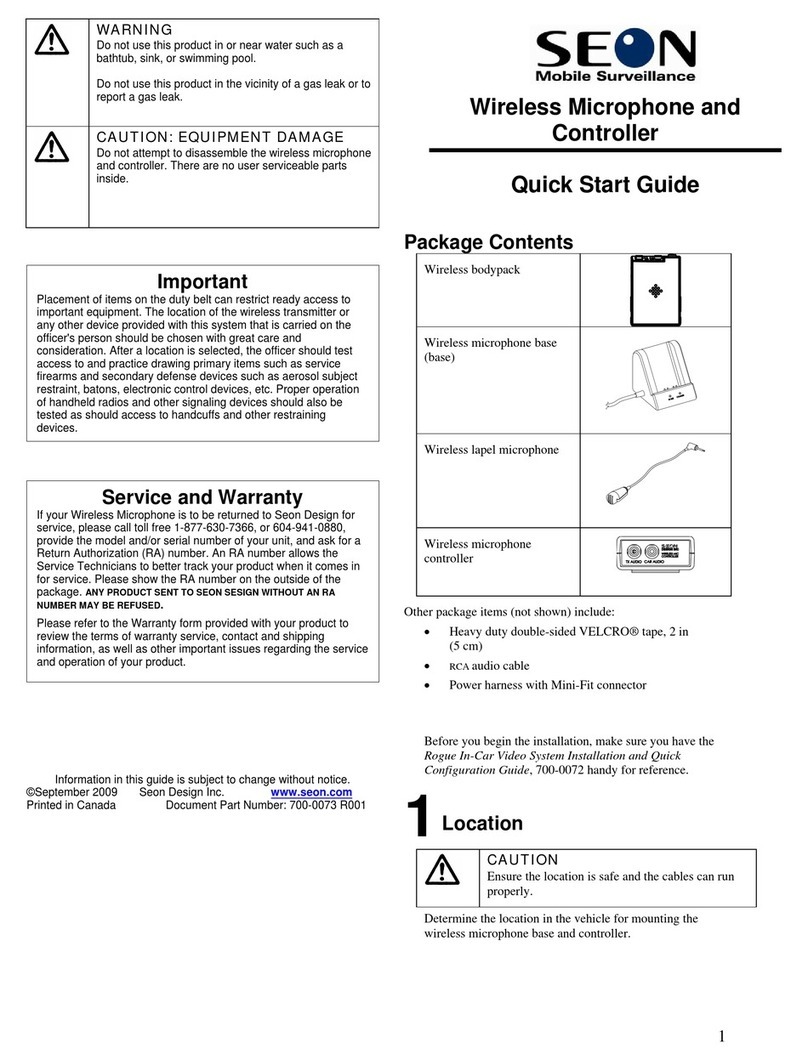 SEON WIreless Microphone and Controller quick start guide