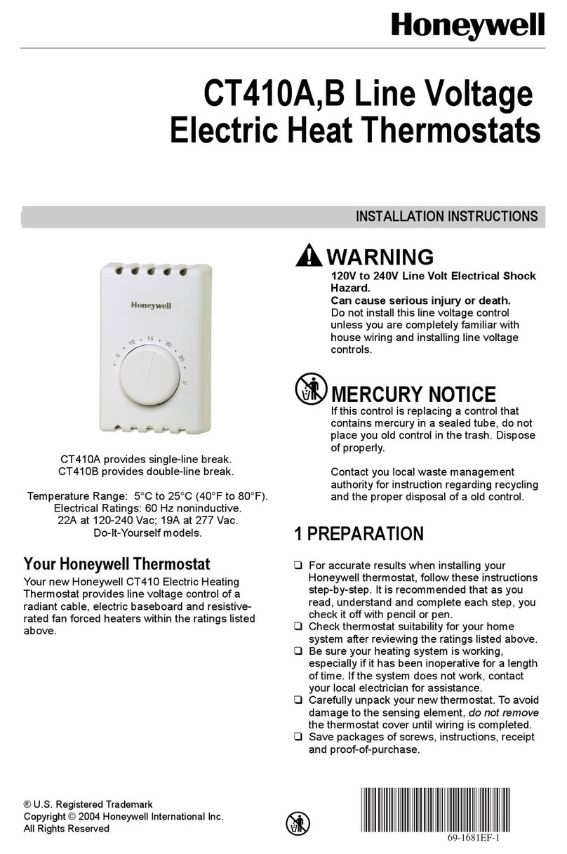 Honeywell CT410A User manual