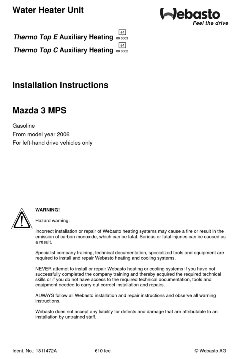 Webasto Mazda 3 MPS installation instructions