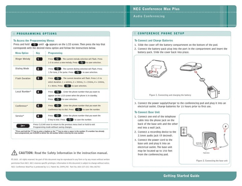NEC Conference Max Plus user manual