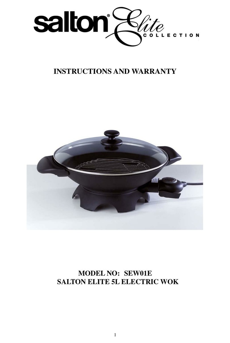 Salton elite elite SEW01E instructions Salton elite elite SEW01E instructions