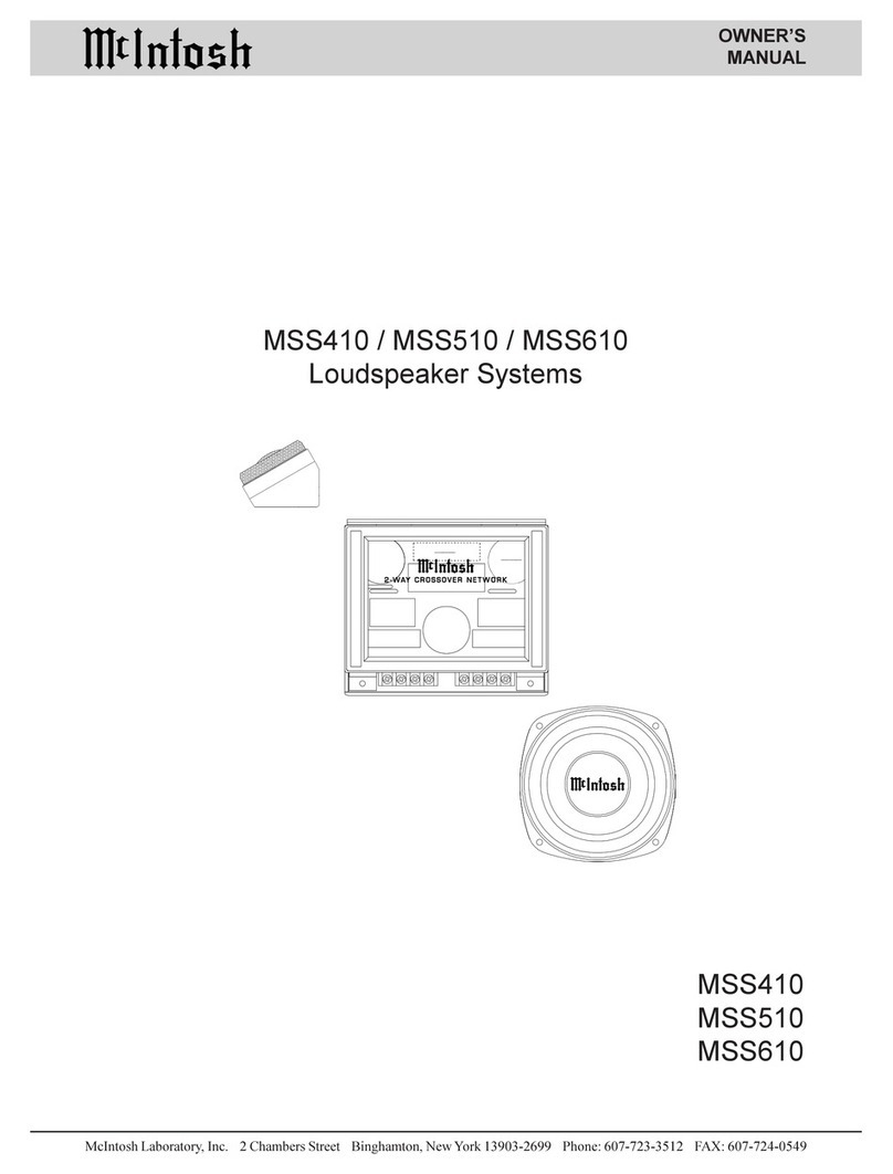 McIntosh MSS410 User manual