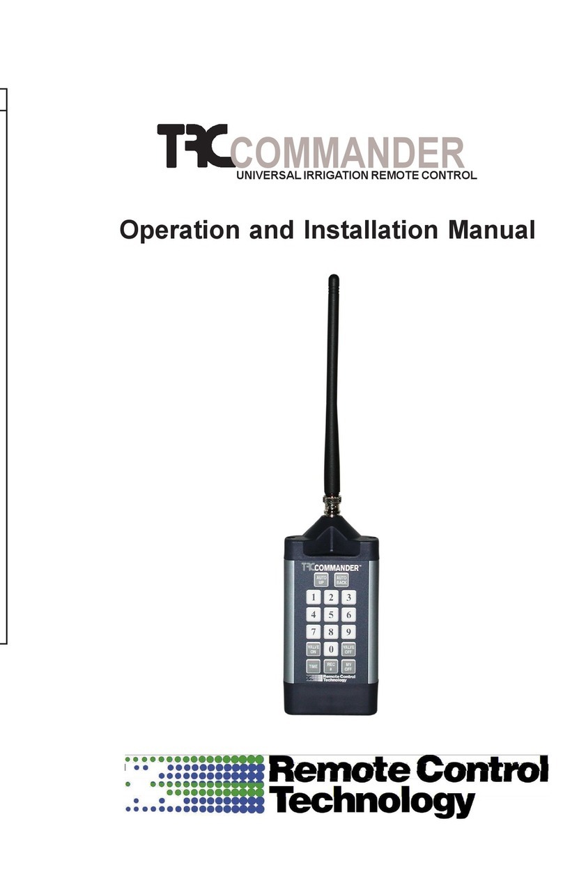 TRC UNIVERSAL IRRIGATION REMOTE CONTROL Operation and installation manual