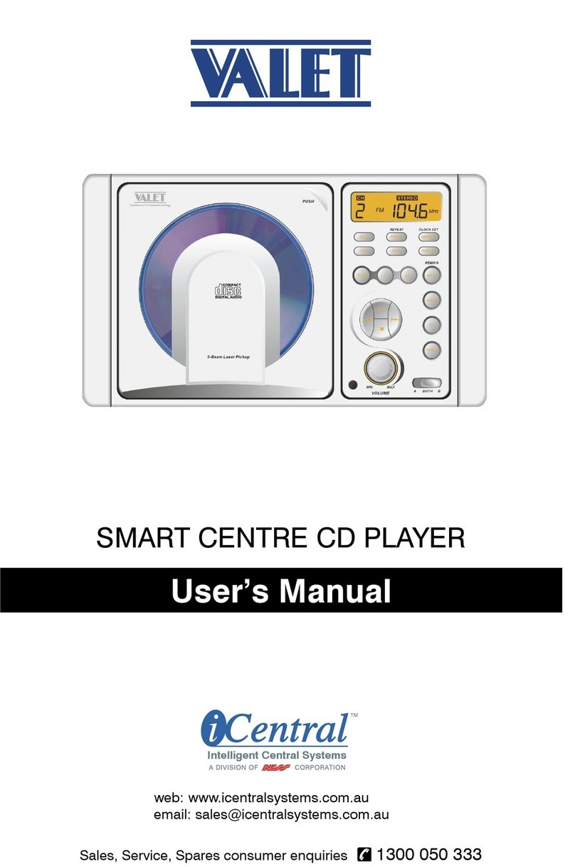 Valet Smart Centre user manual