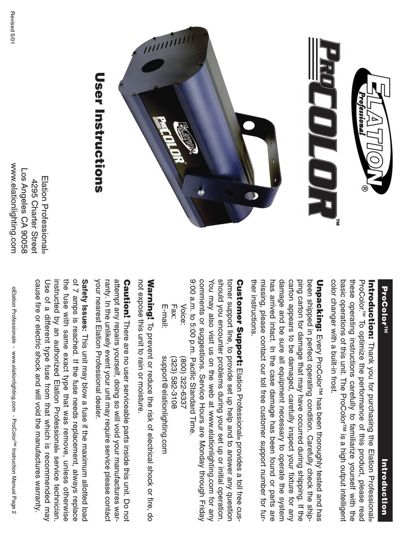 Elation ProColor User instructions