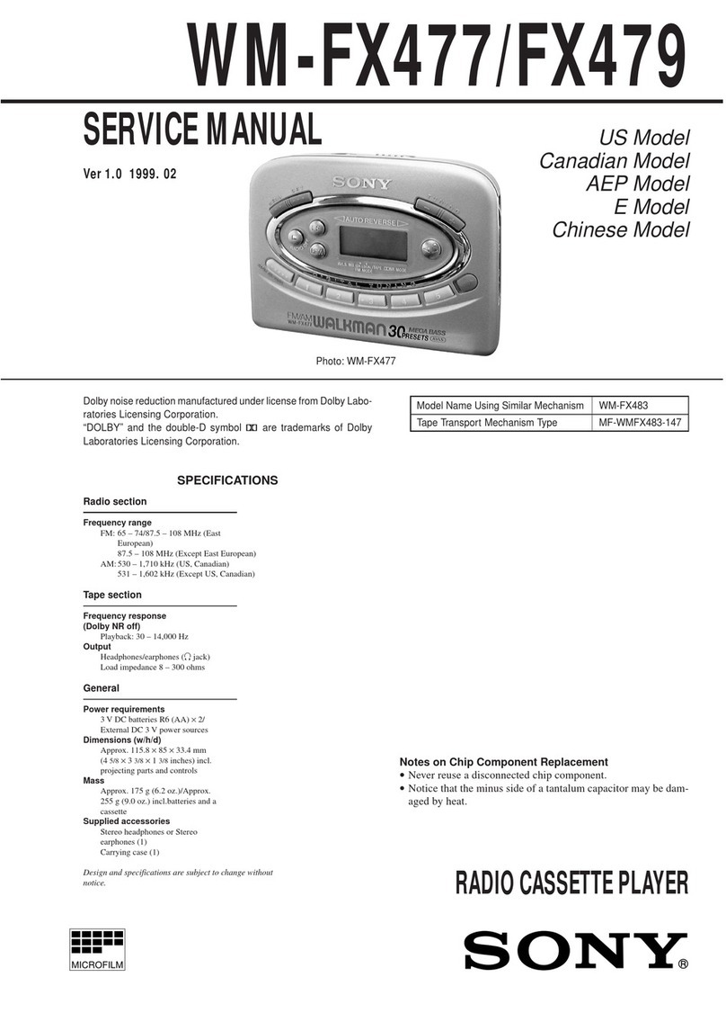 Sony Walkman WM-FX477 User manual