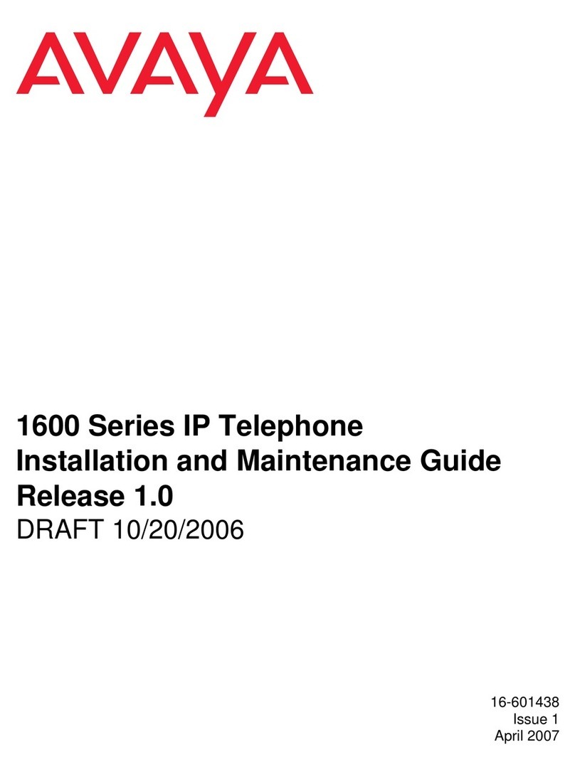 Avaya 1600 Series Product manual Avaya 1600 Series Product manual