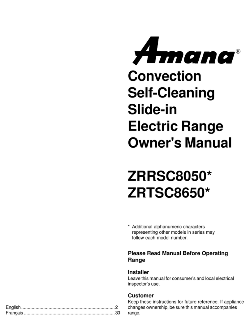 Amana ZRRSC8050 User manual