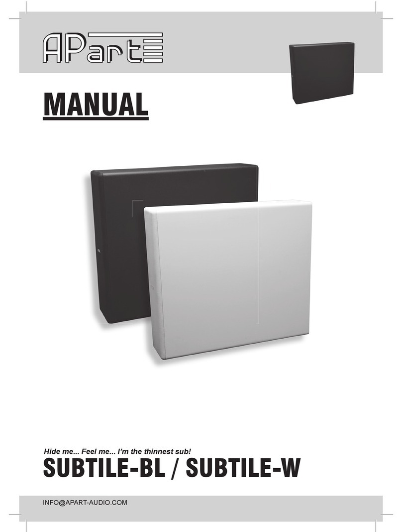 APART SUBTILE-BL User manual