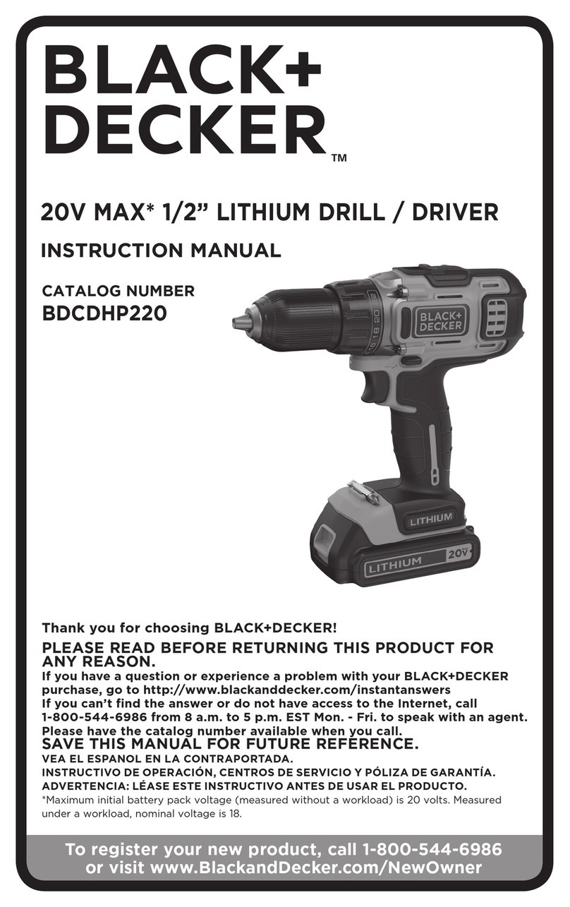 Black & Decker BDCDHP220 User manual