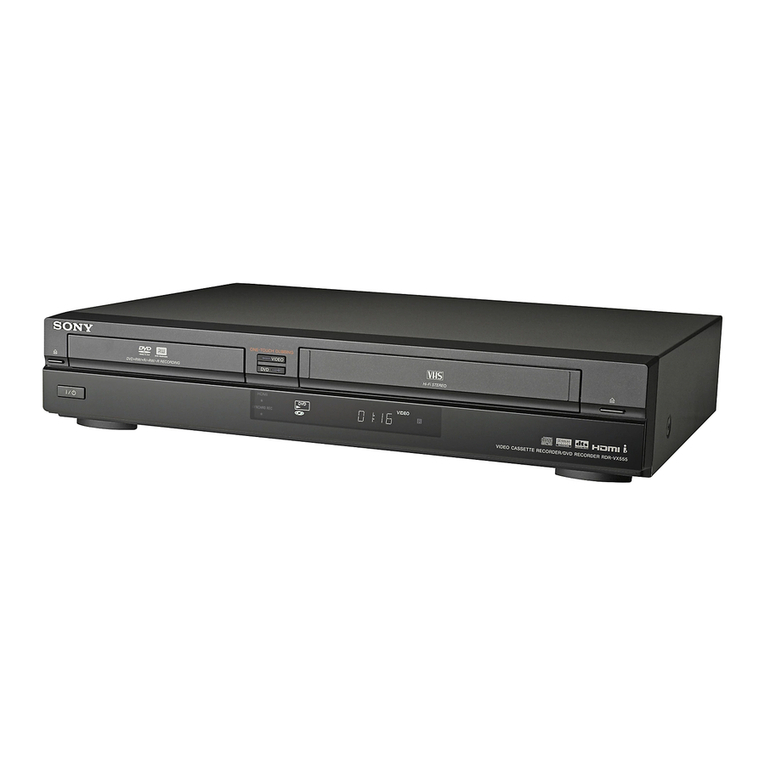 Sony RDR VX555 - DVDr/ VCR Combo User manual