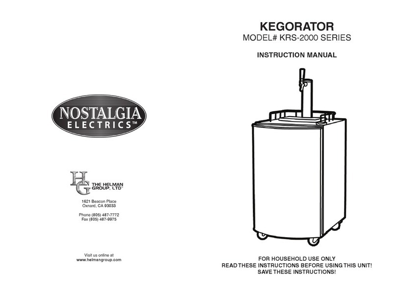 Nostalgia Electrics KEGORATOR KRS-2000 SERIES User manual