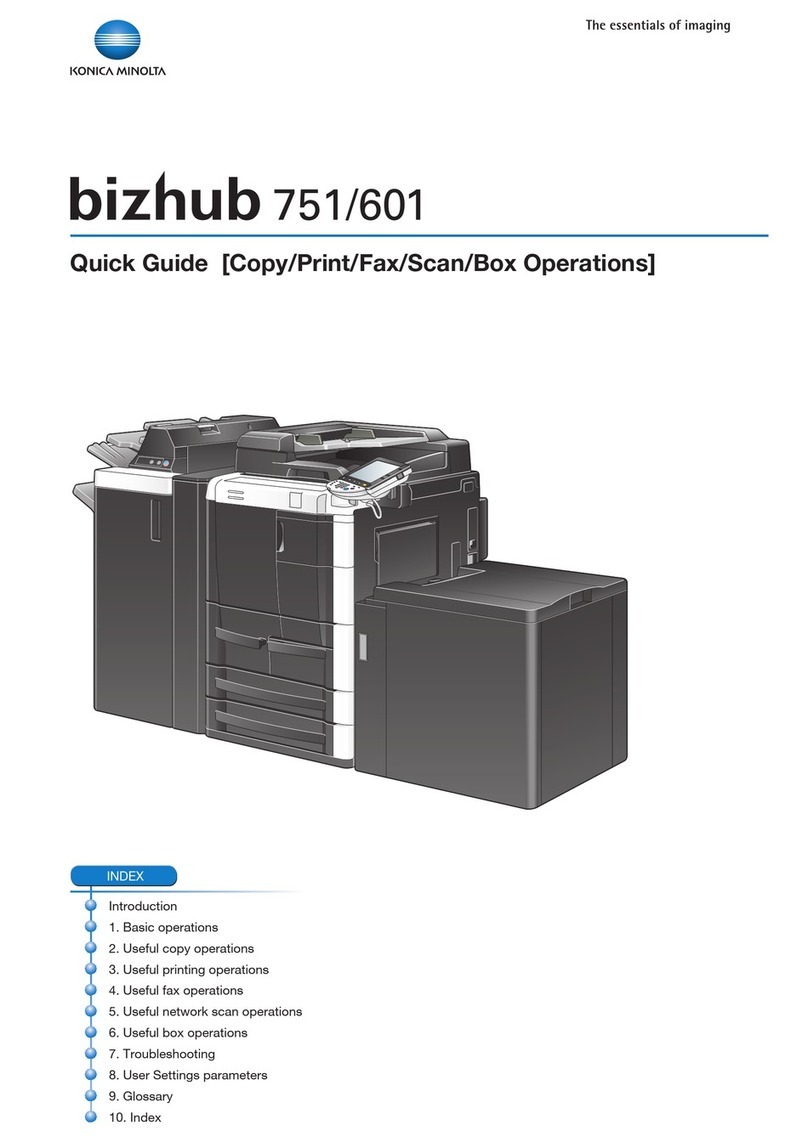 Konica Minolta bizhub 751 quick guide