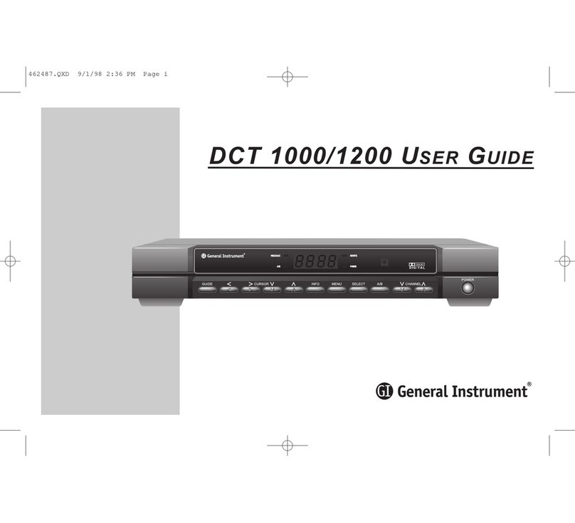 General Instrument DCT 1000/1200 User manual