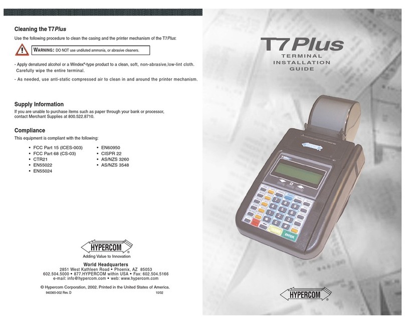 Hypercom epic T7 Plus User manual