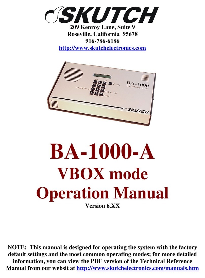 SKUTCH BA-1000-A Operation manual