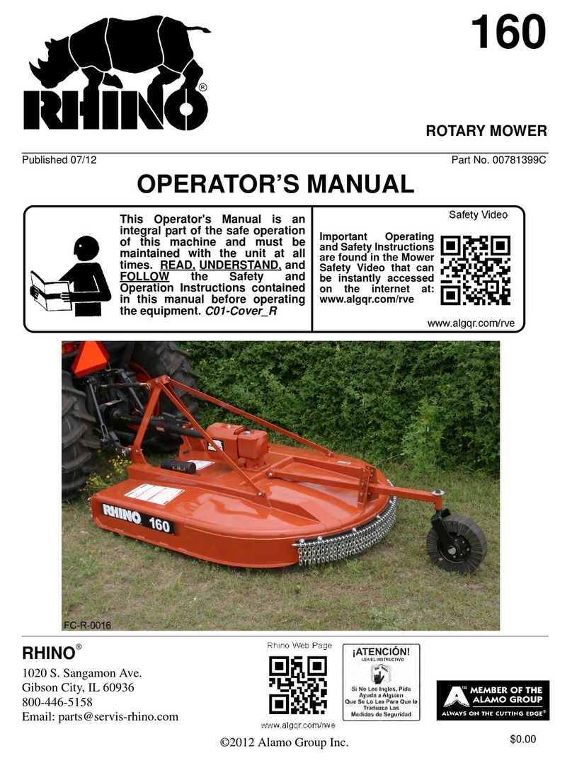 RHINO 160 Operator's manual
