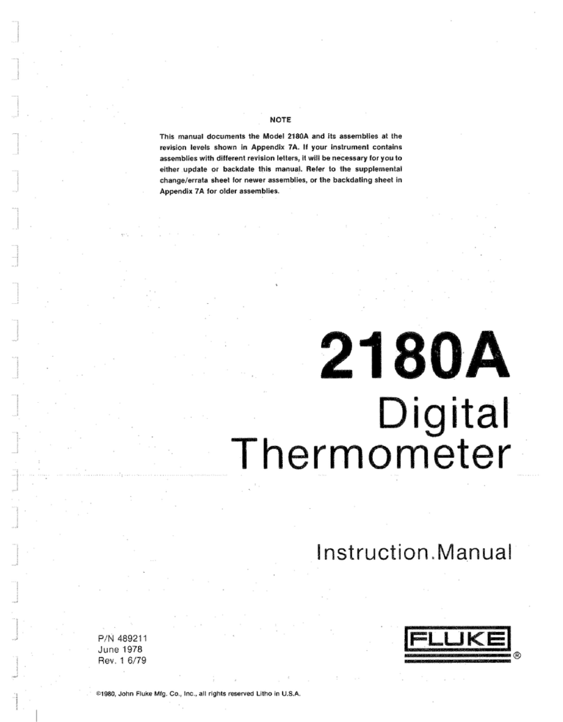 Fluke 2180A instruction manual