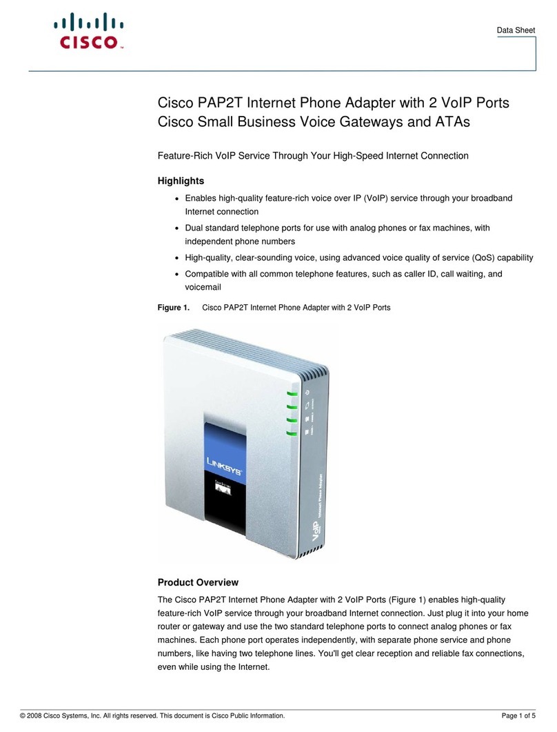 Cisco PAP2T User manual