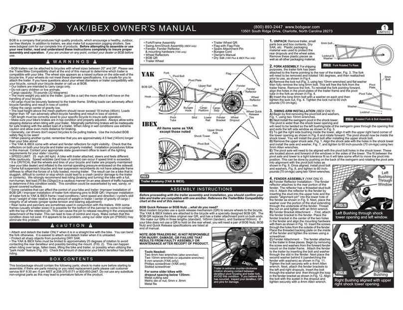 BOB YAK owner's manual