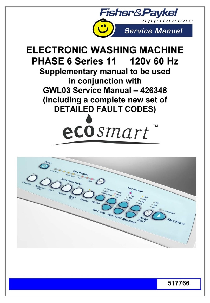 Fisher & Paykel PHASE 6 Series 11 Service manual