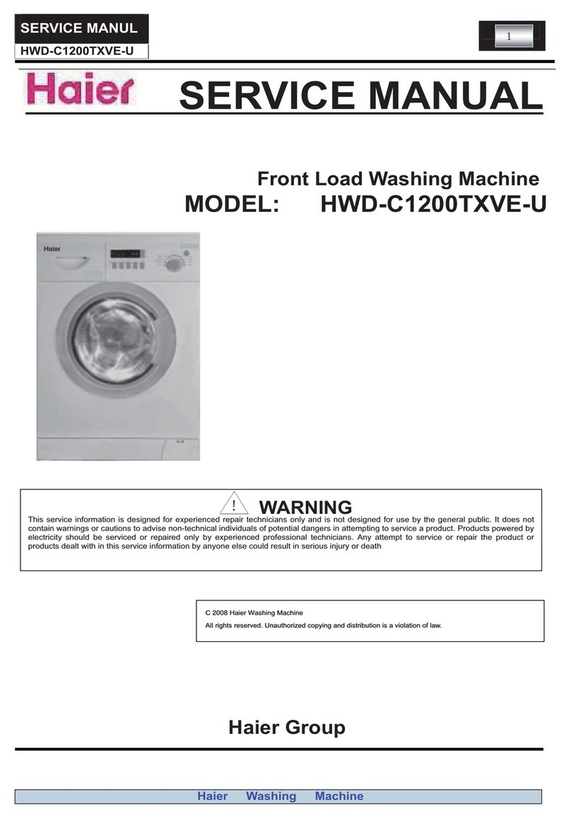 Haier HWD-C1200TXVE-U User manual Haier HWD-C1200TXVE-U User manual