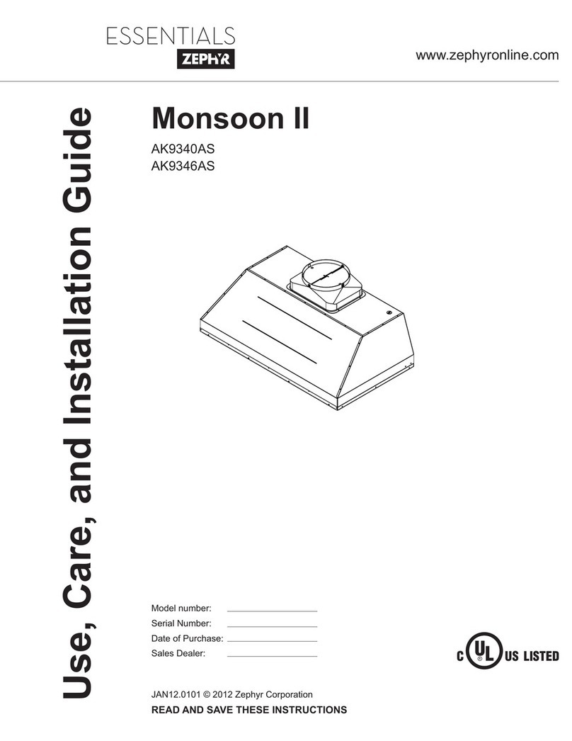 Zephyr Monsoon II AK9340AS Installation guide Zephyr Monsoon II AK9340AS Installation guide