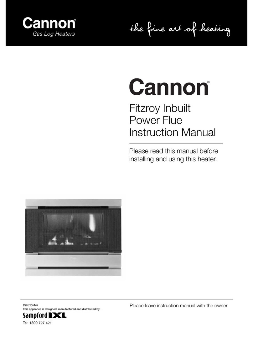 Cannon Fitzroy Inbuilt Power Flue User manual