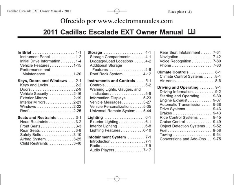 Cadillac 2011 Escalade EXT owner's manual