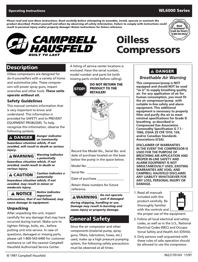 Campbell Hausfeld WL6000 Series operating instructions Campbell Hausfeld WL6000 Series operating instructions