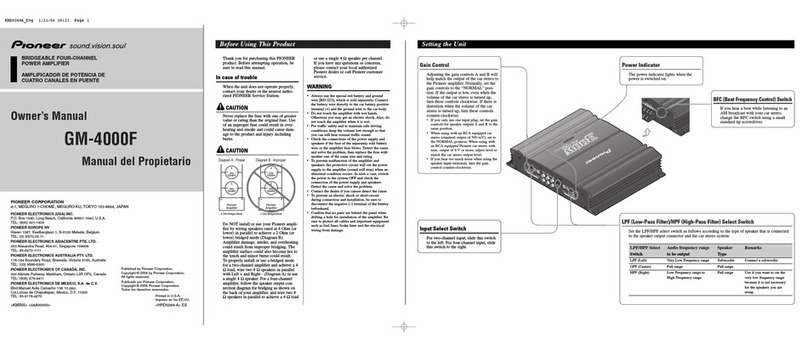 Pioneer GM-4000F owner's manual