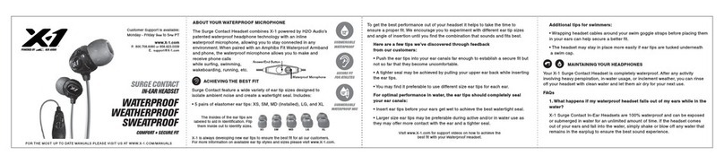 X-1 H2O owner's manual