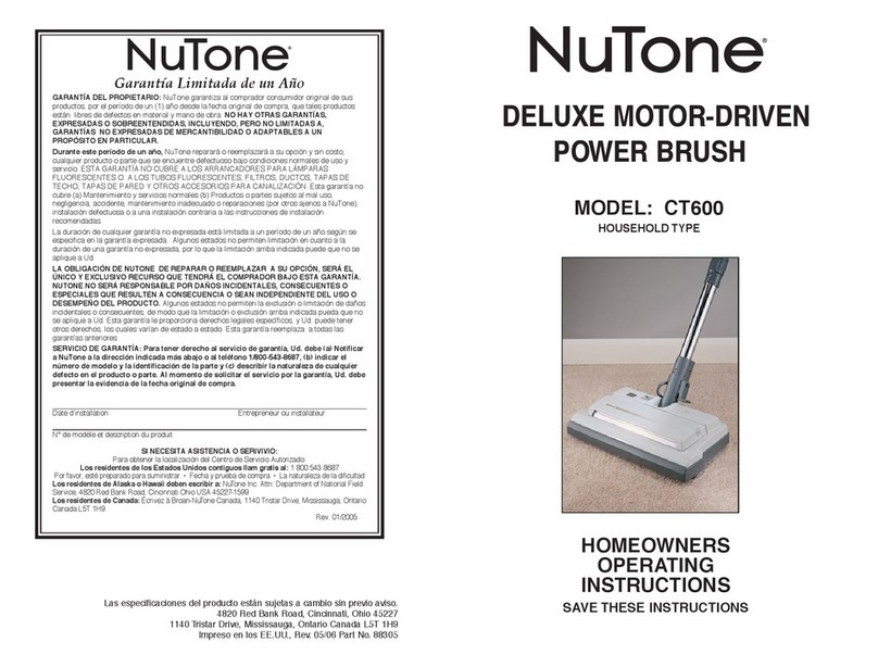 NuTone CT600 User manual