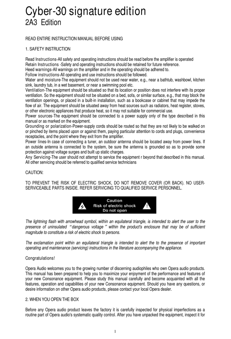 Opera Audio Cyber 30 User manual