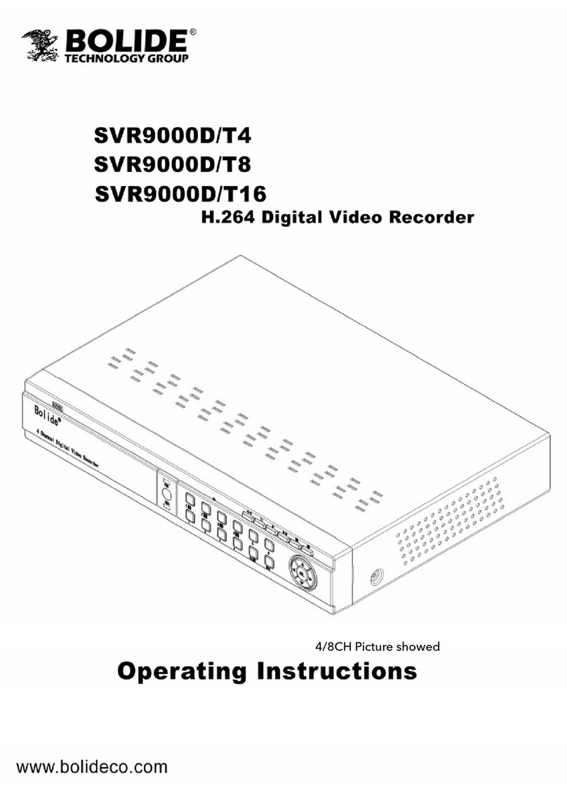 Bolide SVR9000D T4 operating instructions