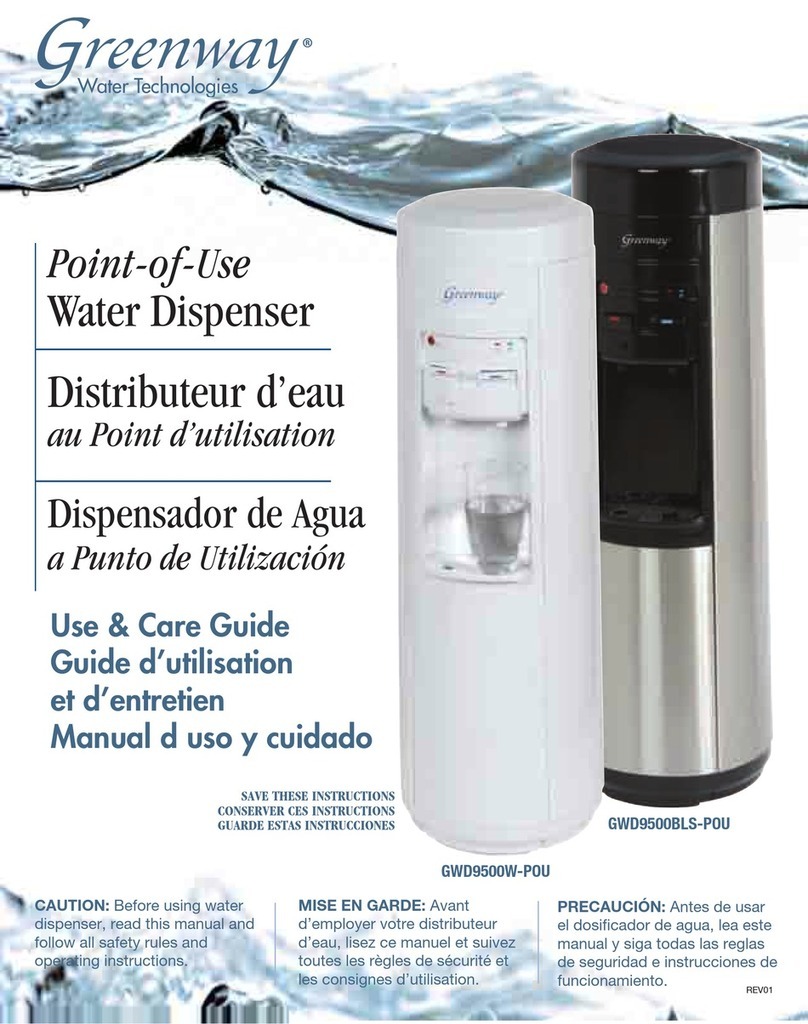 Greenway Home Products GWD9500W-POU User manual Greenway Home Products GWD9500W-POU User manual
