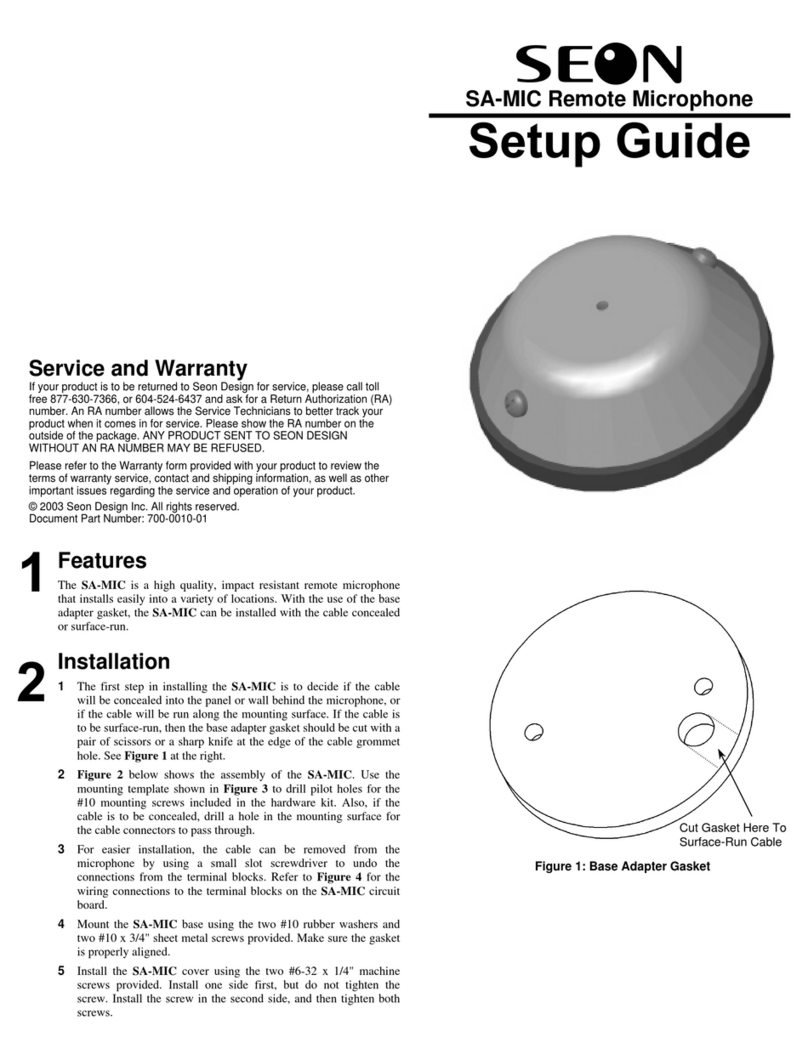SEON SA-MIC Remote Microphone Setup guide