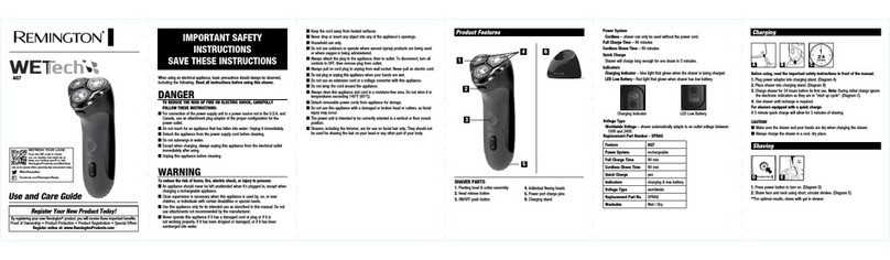 Remington AQ7 WETECH User manual
