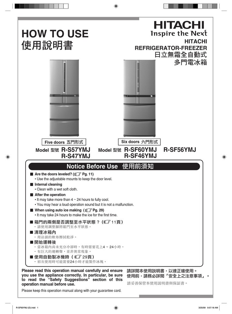 Hitachi R-S57YMJ Operating instructions