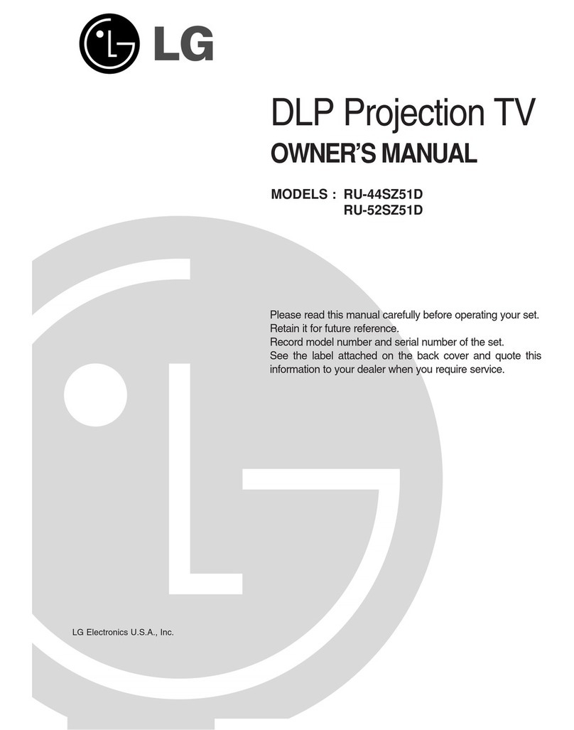 LG RU-44SZ51D -  - 44" Rear Projection TV User manual