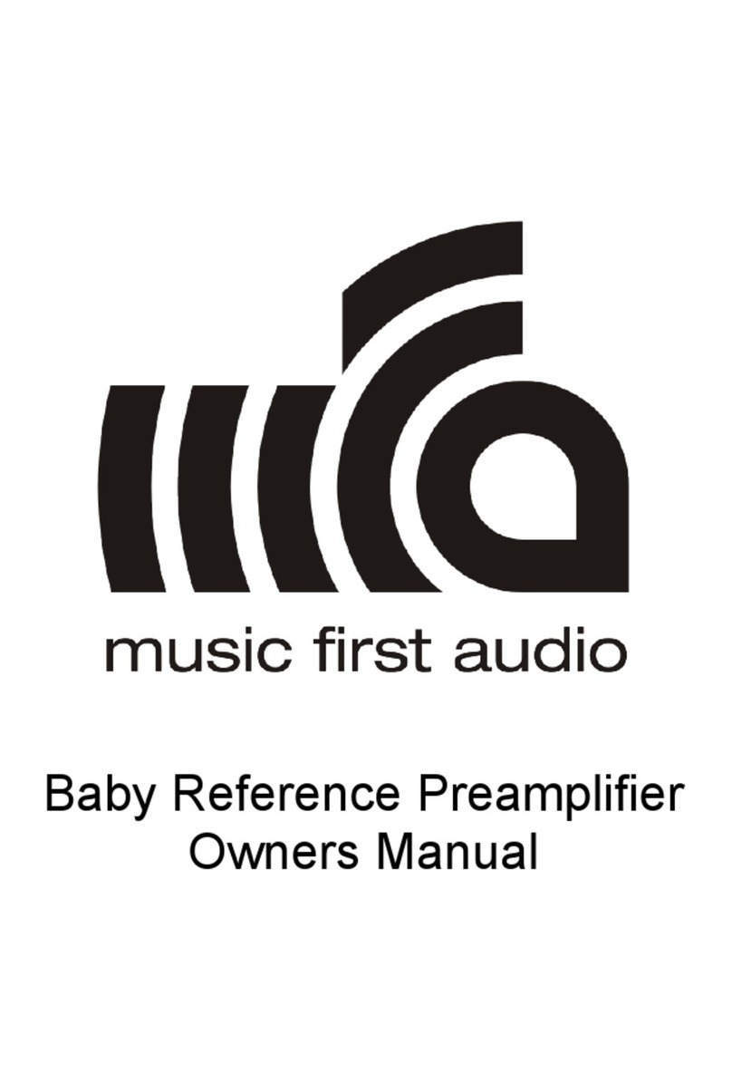 music first audio Baby Reference Preamplifier owner's manual