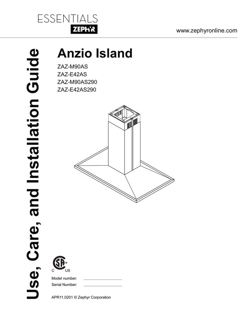 Zephyr Essentials Anzio ZAZ-M90AS Installation guide