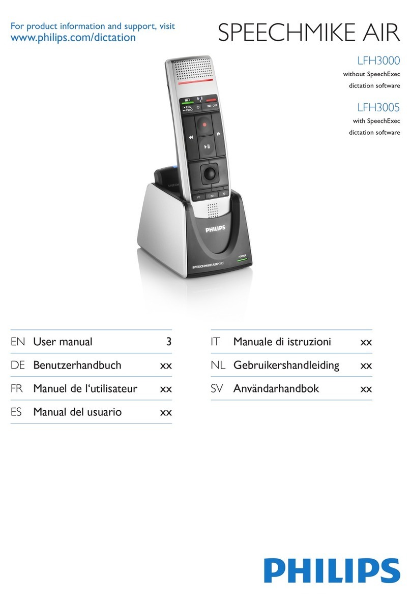 Philips SPEECHMIKE AIR LFH3005 user manual