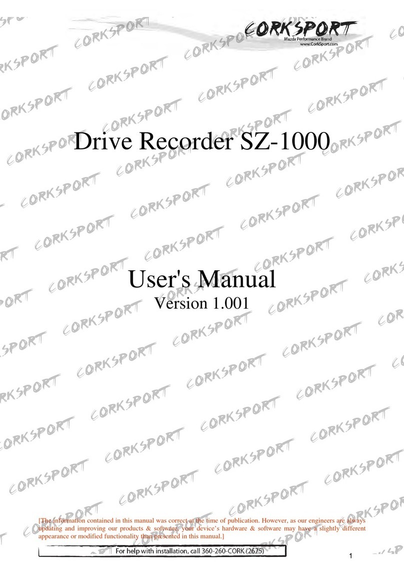 Corksport X-Corder SZ-1000 User manual