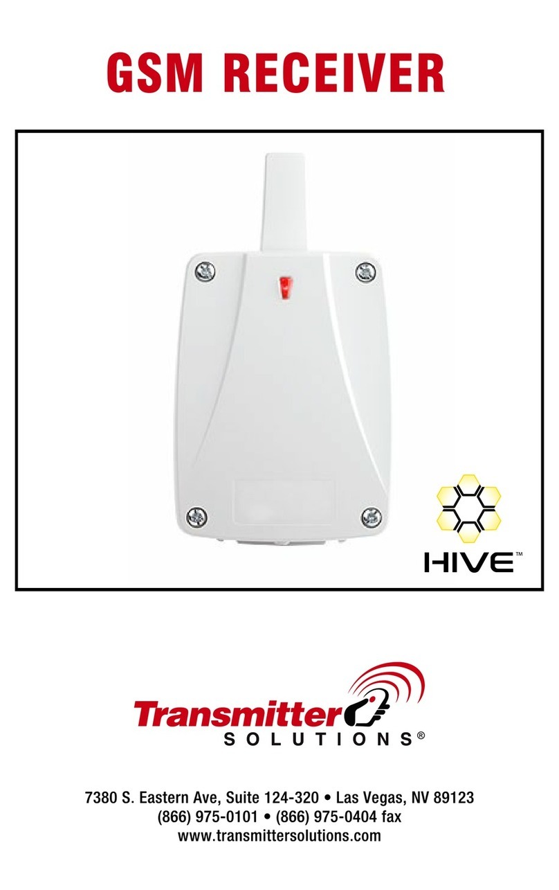 Transmitter Solutions GSM RECEIVER User manual