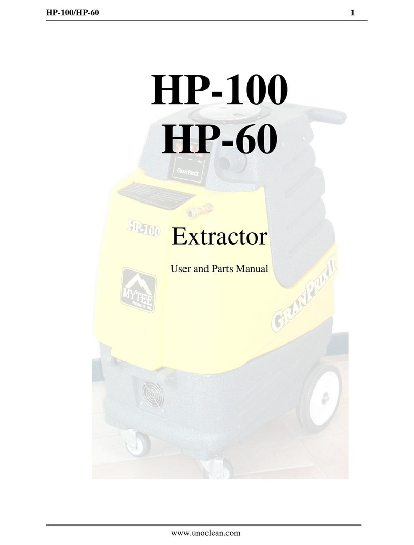 Mytee HP100 Grand Prix user manual Mytee HP100 Grand Prix user manual
