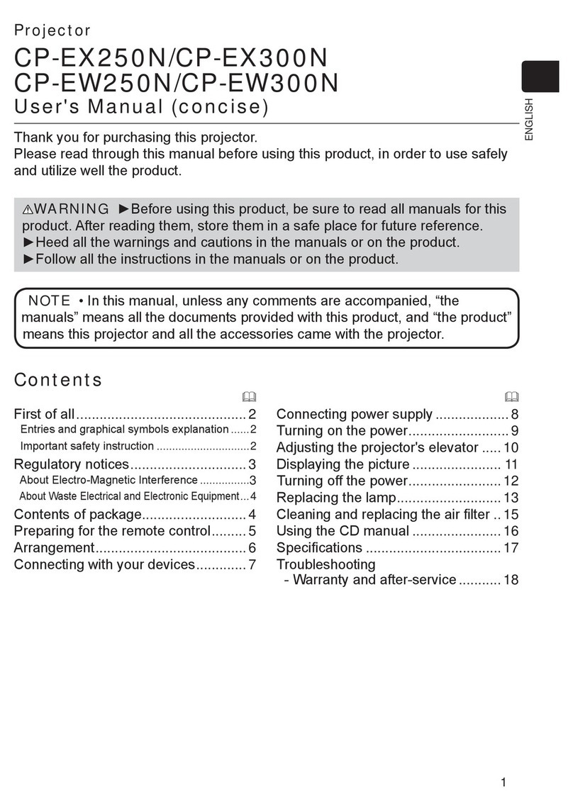 Hitachi CP-EX250N user manual